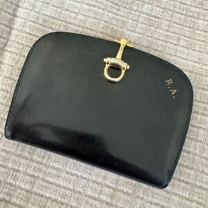 Vintage genuine leather black wallet